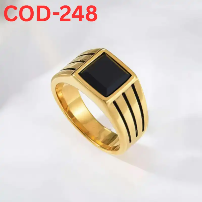 JP Italian Bio Black Stone Rings-248